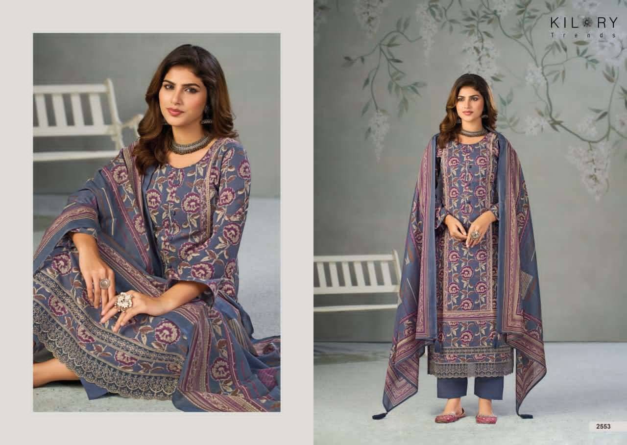 NAZRANA By KILORY TRENDS 2551 To 2556 Series Stylish Beautiful Colourful PURE LWAN COTTON Dresses At Wholesale Price